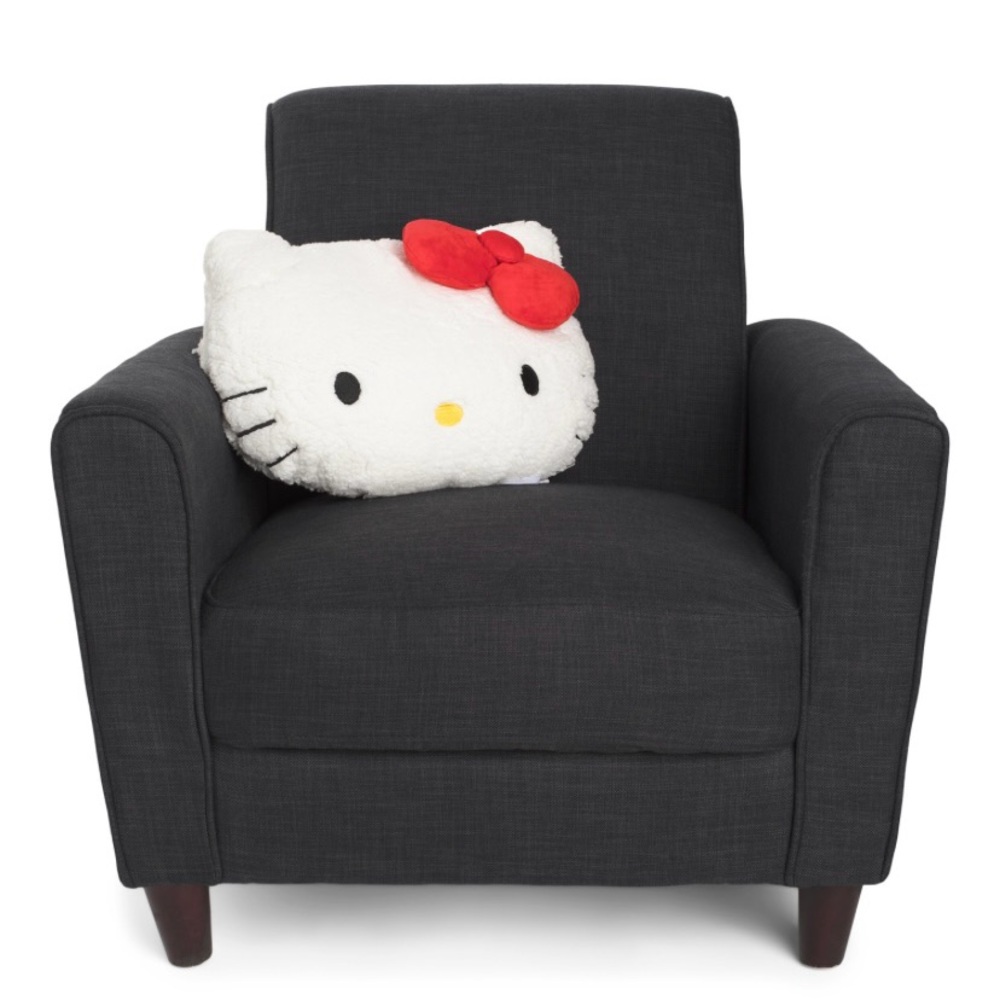 Hello Kitty Sherpa Head and Bow Decorative Pillow
